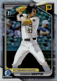 2024 Konnor Griffin Bowman Chrome Draft 1ST BOWMAN REFRACTOR #BDC-22 Pittsburgh Pirates 6