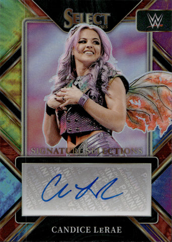 2023 Candice LeRae Panini Select WWE SIGNATURE SELECTIONS TIE DYE AUTO 12/25 AUTOGRAPH #SL-CLR Monday Night Raw