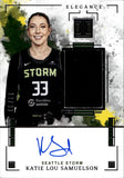 2025 Katie Lou Samuelson Panini Impeccable WNBA ELEGANCE JERSEY AUTO 23/99 AUTOGRAPH RELIC #EJA-KL Seattle Storm