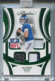 2025 Jaxson Dart Panini Flawless EMERALD GREEN ROOKIE SHOWCASE QUAD PATCH SHIELD 5/5 RELIC #RS-JDT New York Giants