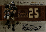 2007 Reggie Bush Leaf Limited MATERIAL MONIKERS PATCH AUTO 02/25 AUTOGRAPH RELIC #MM-26 New Orleans Saints