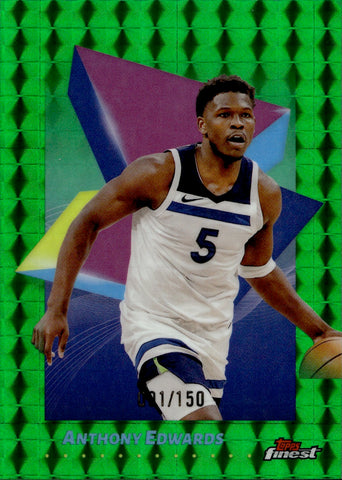 2025 Anthony Edwards Topps Finest GREEN GEOMETRIC 091/100 #60 Minnesota Timberwolves