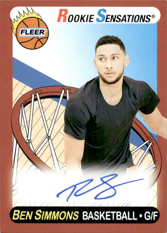 2024 Ben Simmons Upper Deck Goodwin Champions 2012-13 FLEER RETRO 1990 ROOKIE SENSATIONS AUTO AUTOGRAPH #13RS-BS Philadelphia 76ers