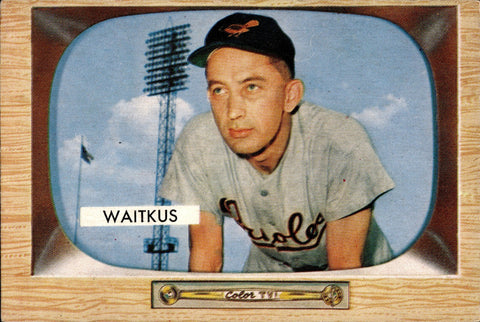 1955 Eddie Waitkus Bowman #4 Baltimore Orioles BV $20