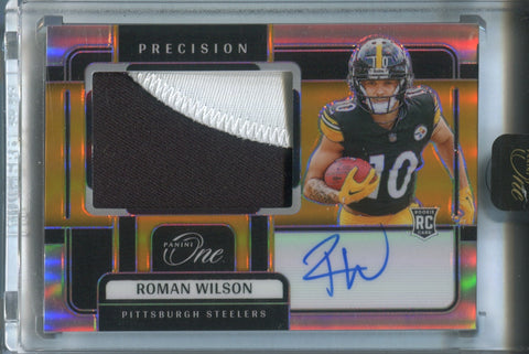 2024 Roman Wilson Panini One PRECISION ROOKIE JUMBO PATCH AUTO 63/99 AUTOGRAPH RELIC #323 Pittsburgh Steelers