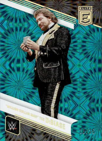 2023 "Million Dollar Man" Ted DiBiase Panini Elite LEGENDS TEAL 13/25 #124 WWE Legend