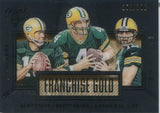 2016 Bart Starr Brett Favre Aaron Rodgers Panini Black Gold WHITE GOLD FRANCHISE GOLD 052/100 #FG1 Green Bay Packers