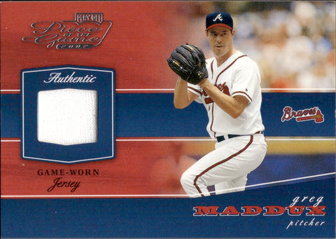 2002 Greg Maddux Playoff PIECE OF THE GAME JERSEY RELIC #POG-25 Atlanta Braves HOF