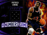 2024 Patrick Ewing Leaf In the Game Used PURPLE FOIL A NUMBERS GAME JERSEY 1/9 RELIC #ANG-39 New York Knicks