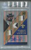 2017 Alvin Kamara Panini XR BLUE ROOKIE TRIPLE PATCH AUTO 04/49 AUTOGRAPH RELIC BGS 9/10 #173 New Orleans Saints 1943