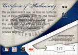 2004 Phil Rizzuto Leaf Certified Materials FABRIC OF THE GAME DUAL JERSEY AUTO 1/1 ONE OF ONE AUTOGRAPH RELIC #FG-93 New York Yankees HOF