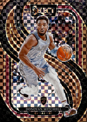 2024-25 Donovan Mitchell Panini Select PREMIER LEVEL BRONZR CHECKER 13/49 #155 Cleveland Cavaliers
