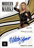 2023 Nikkita Lyons Panini Immaculate WWE MODERN MARKS AUTO 44/99 AUTOGRAPH #MM-NKL NXT