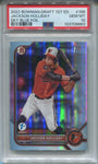 2022 Jackson Holliday Bowman Draft 1ST EDITION LIGHT BLUE FOIL 1ST BOWMAN PSA 10 #168 Baltimore Orioles 8863