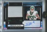 2024 Braelon Allen Panini One ROOKIE FRANCHISE FUTURE FABRICS JUMBO PATCH AUTO 24/99 AUTOGRAPH RELIC RC #85 New York Jets