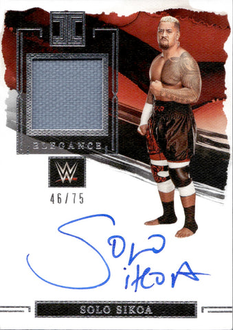 2023 Solo Sikoa Panini Impeccable MAT AUTO 46/75 AUTOGRAPH RELIC #EM-SSK Friday Night Smackdown