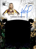 2025 Karmen Petrovic Topps Royalty WWE PURPLE FOIL JUMBO SHIRT AUTO 42/50 #RYA-KPE NXT