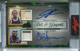 2026 Dennis Rodman Chris Webber Leaf Art of Sport GREEN FOIL ARTS & GRAPHS DUAL JERSEY AUTO 3/3 AUTOGRAPH RELIC #AG2-9 Lakers Kings