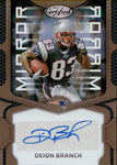 2023 Deion Branch Panini Certified MIRROR BRONZE AUTO 32/99 AUTOGRAPH #MS35 New England Patriots