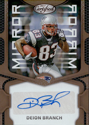 2023 Deion Branch Panini Certified MIRROR BRONZE AUTO 32/99 AUTOGRAPH #MS35 New England Patriots