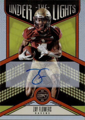 2023 Zay Flowers Panini Legacy UNDER THE LIGHTS ROOKIE AUTO AUTOGRAPH #UL-ZFL Baltimore Ravens