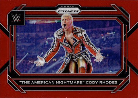 2023 "The American Nightmare" Cody Rhodes Panini Prizm WWE RED 040/299 #1 Monday Night Raw
