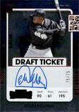 2021 Estevan Florial Panini Contenders RED DRAFT TICKET ROOKIE AUTO 75/75 AUTOGRAPH RC #124 New York Yankees