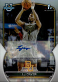 2023 LJ Cryer Topps Bowman Chrome University REFRACTOR 1ST BOWMAN AUTO 352/499 Baylor Bears #87