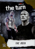 2025 The Rock Topps Finest WWE THE TURN GOLD REFRACTOR 16/50 #TT-TR WWE Legend
