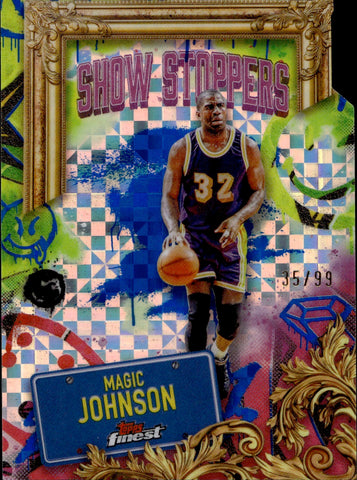 2024-25 Magic Johnson Topps Finest SHOW STOPPERS XFRACTOR 35/99 #S-21 Los Angeles Lakers HOF