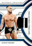 2024 Austin Theory Panini National Treasures WWE EMERALD GREEN TREASURED THREADS SHIRT 5/5 RELIC #TT-ATH Friday Night Smackdown