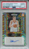2024 Dalton Knecht Panini Prizm Draft Picks ORANGE PULSAR SENSATIONAL SIGNATURE ROOKIE AUTO 47/49 AUTOGRAPH RC PSA 10 #SSD-KC Los Angeles Lakers