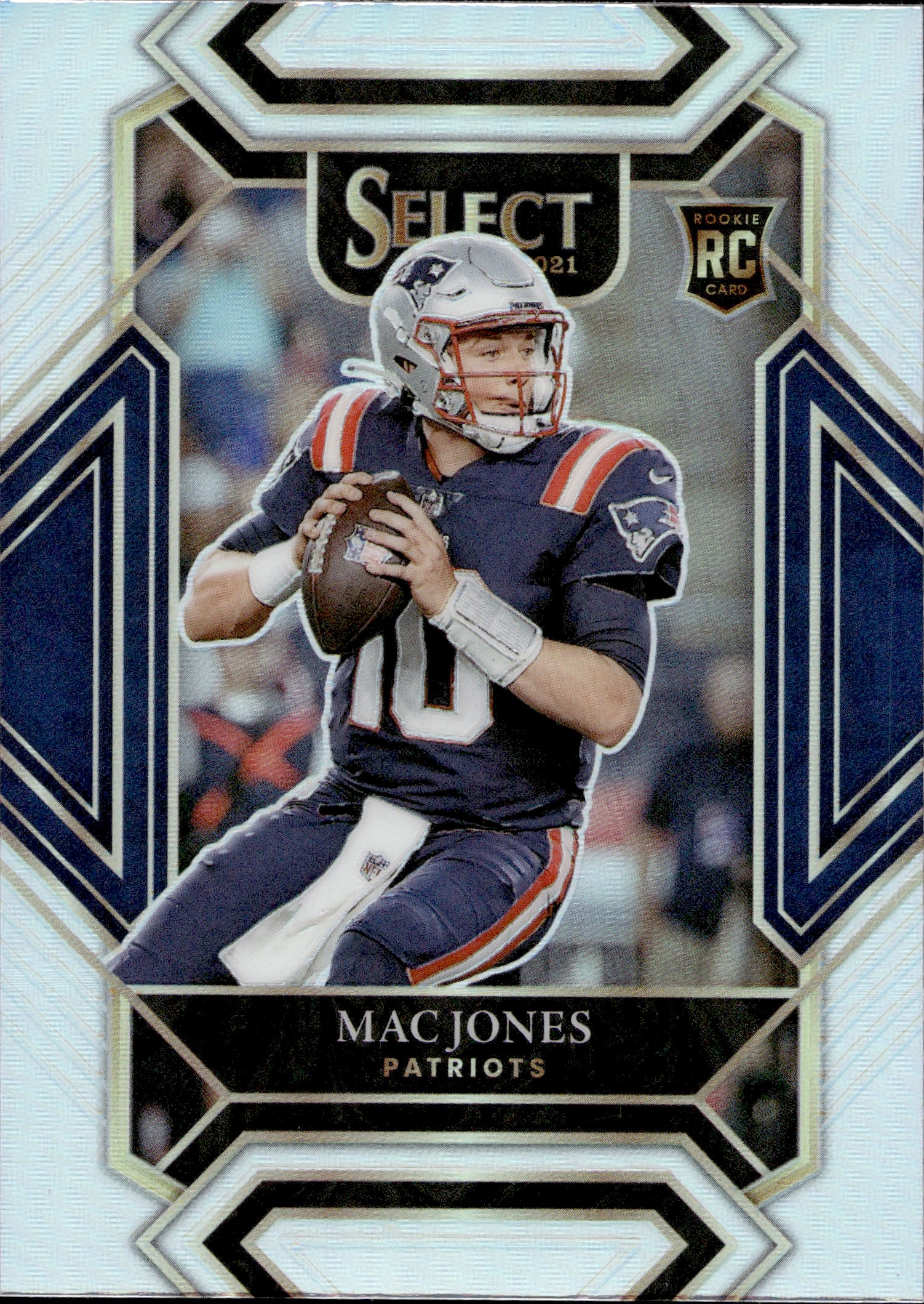 2021 Mac Jones Panini Select HOLO SILVER ROOKIE RC #251 New England Pa