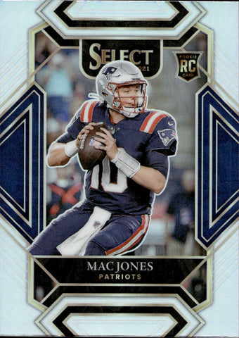 Mac Jones 2021 Panini Select Concourse Rookie Card #51 New England Patriots