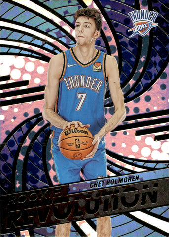 2022 Panini Chronicles CHET HOLMGREN Silver Draft Picks Rookie RC #1 OKC  Thunder