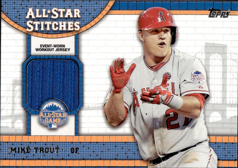 2013 Mike Trout Topps Update Series ALL-STAR STITCHES JERSEY RELIC #ASR-MT Anaheim Angels