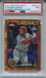 2024 Leonardo Bernal Topps Pro Debut Chrome ORANGLE LAVA REFRACTOR 22/25 PSA 9 #PDC164 St. Louis Cardinals 0537