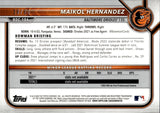 2022 Maikol Hernandez Bowman Chrome Draft ORANGE REFRACTOR 18/25 #BDC-106 Baltimore Orioles