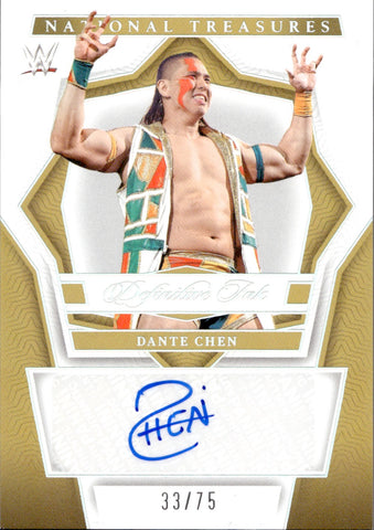 2024 Dante Chen Panini National Treasures DEFINITIVE INK AUTO 33/75 AUTOGRAPH #DK-DCH NXT