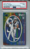 2023 Bryce Young Panini Select CERTIFIED ROOKIE TIE DYE 18/25 RC PSA 9 #CROBYO Carolina Panthers 6012