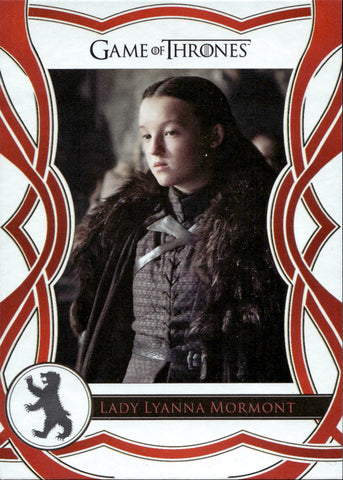 2020 Lady Lyanna Mormont Rittenhouse Game of Thrones THE COMPLETE SERIES THE CAST RED PARALLEL 24/75 #C97