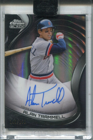 2022 Alan Trammell Topps Chrome Black AUTO 140/150 AUTOGRAPH #CBA-AT Detroit Tigers HOF