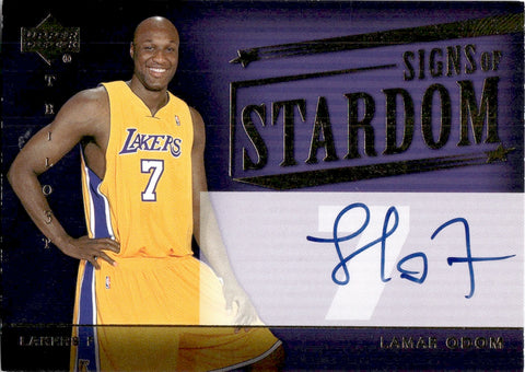 2005-06 Lamar Odom Upper Deck Trilogy SIGNS OF STARDOM AUTO AUTOGRAPH #SI-LO Los Angeles Lakers
