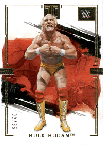 2023 Hulk Hogan Panini Immaculate Collection WWE Gold 02/35 #96 WWE HOF
