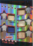 2026 Babe Ruth Ted Williams Willie Mays Hank Aaron Stan Musial Leaf Ultimate Five Star BAT JERSEY 4/8 RELIC #5S-9 Yankees Red Sox Giants Braves Cardinals HOF