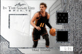 2025 Trae Young Leaf In the Game Used GATE ATTRACTION DUAL JERSEY 01/25 RELIC #GA-43 Atlanta Hawks