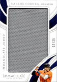 2019 Carlos Correa Panini Immaculate Collection JUMBO JERSEY 17/25 RELIC #IJ-CC Houston Astros