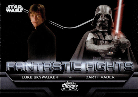 2023 Luke Skywalker vs Darth Vader Topps Chrome Black Star Wars FIGHTS #FF-14 Return of the Jedi