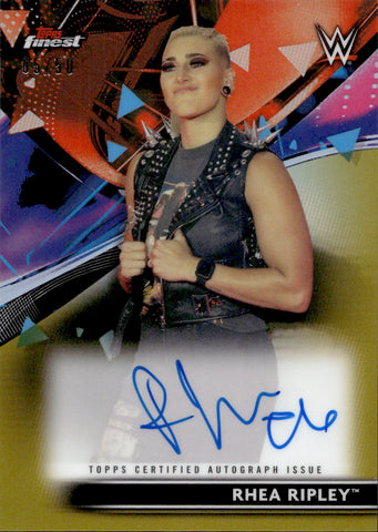 2021 Rhea Ripley Topps Finest ROSTER GOLD REFRACTOR AUTO 05/50 #RA-RR NXT