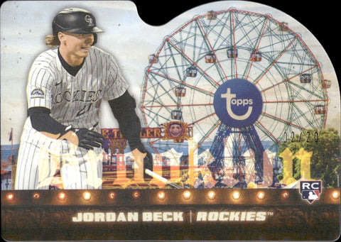 2024 Jordan Beck Topps Brooklyn Collection ROOKIE DIE CUT 02/20 RC #5 Colorado Rockies
